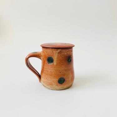 Vintage Lidded Studio Pottery Mug 