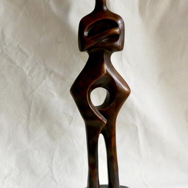 Carved Wood Abstract Figure By Austin Prod