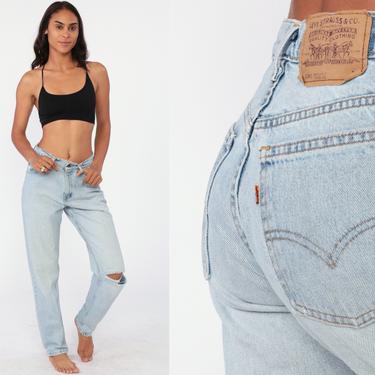 Ripped Levis Jeans 29 High Waist Mom Jeans 80s Jeans Blue Jeans Levi High Waist Denim Pants 560 Tapered Leg 1980s Vintage Relaxed Fit Medium 