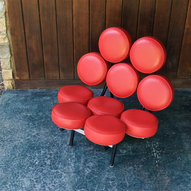 1990s Red Mini-Marshmallow Lounge Chair 