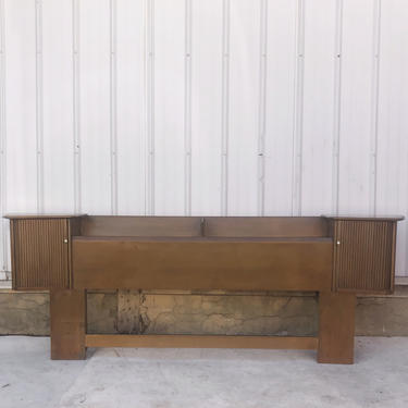 Mid-Century Modern Full Size Headboard with Nightstands 