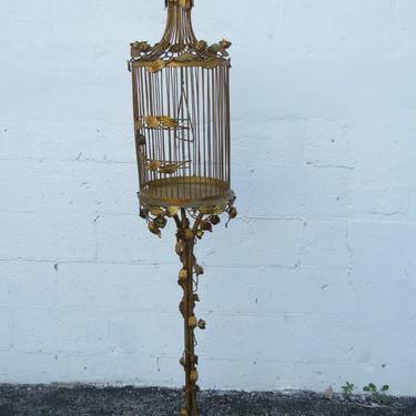 Painted Gold Victorian Style Bird Cage 2598