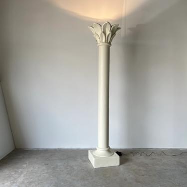 Palm Beach Hollywood Regency Sculptural Palm Tree Plaster Floor Lamp 