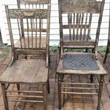 4 vintage Spindle Chairs