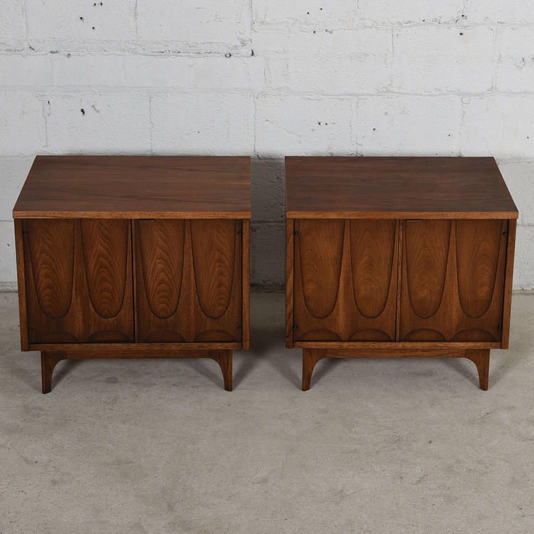 Pair of Broyhill Brasilia Commodes / Nightstands / Accent Tables with Legs