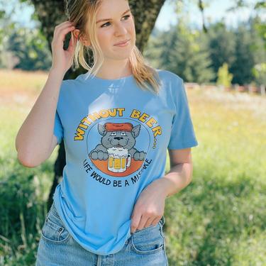 Vintage Beer Tee / 1986 / Without Beef Life Would Be A Mistake 