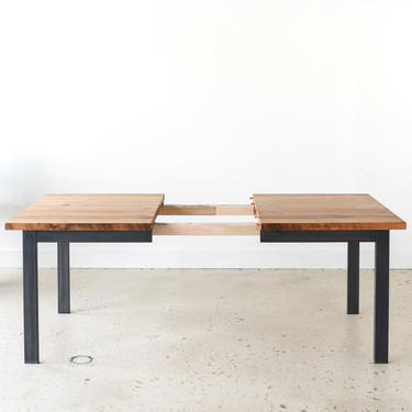 Extendable Dining Table Made From Reclaimed Wood 