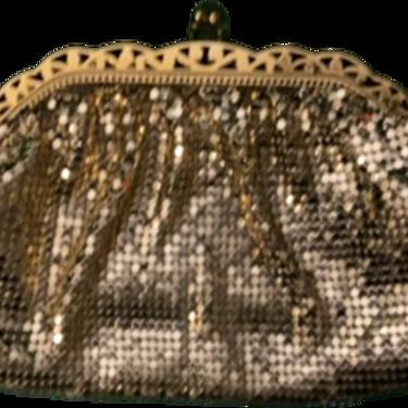40s Antique Gold Mesh Clutch/cosmetic Bag by Whiting And Davis