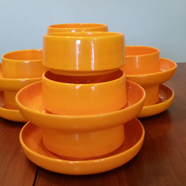 Rare Gabbianelli Sezione Cereal Bowl Set by Marcelo Cuneo | Mid Century Modern Italy 
