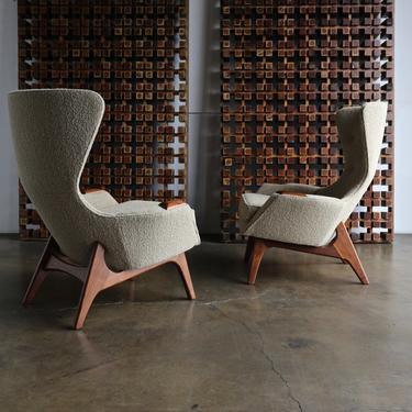 Adrian Pearsall Wing High Back Chairs for Craft Associates