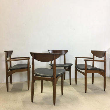 Mid Century Lane Perception Walnut Dining Chairs 