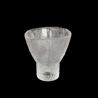 Vintage Modern 1980s IITTALA Art Glass Vase TUULI Valto Kokko Design Finland Finnish Modernist 