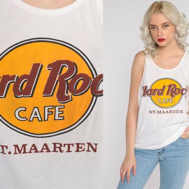 Hard Rock Cafe Shirt St Maarten Shirt Rock Tshirt Tee 90s Tank Top Graphic Vintage Caribbean Small Medium 