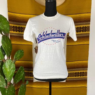 Vintage 1970s “Shludwiller Brewery”Single Stitch T-Shirt Size XS-S 