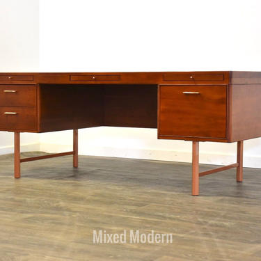 Directional Custom Collection Cherry &amp; Copper Executive Desk 