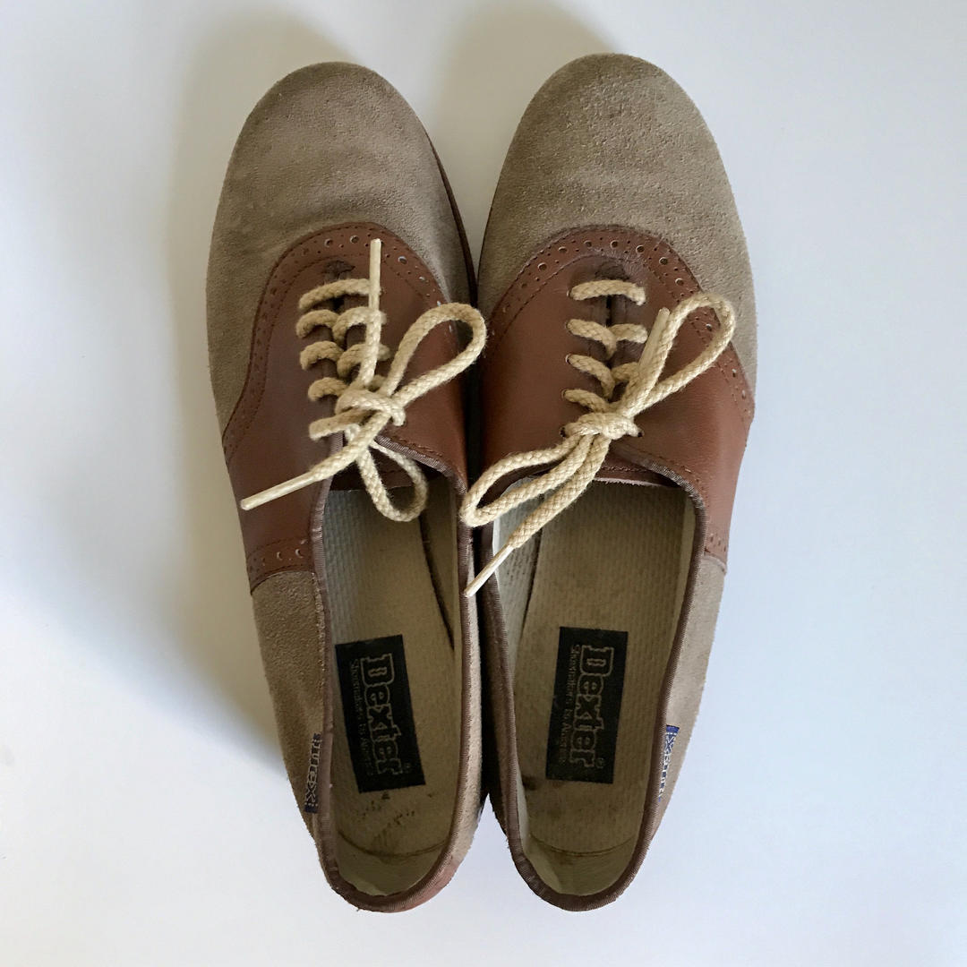 80s Size 7 Dexter DEX Tan and Light Brown Suede Leather | Mute Vintage ...