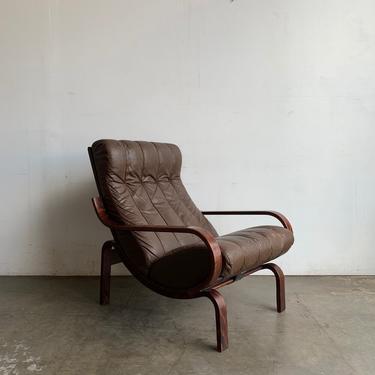 Westnofa adjustable leather lounge chair 