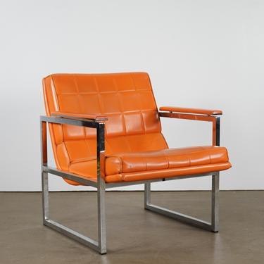 Orange Chromcraft Lounge Chair
