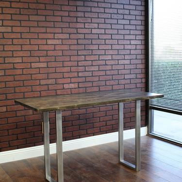 Modern Dining Table - Industrial Rustic - Solid Wood with Steel Frame / modern conference table / steel table / Handmade / Custom 