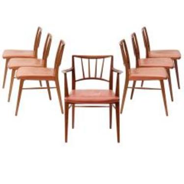 Set of 10 Spindle Back Dining Chairs