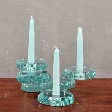 Cut Glass Candle Holder