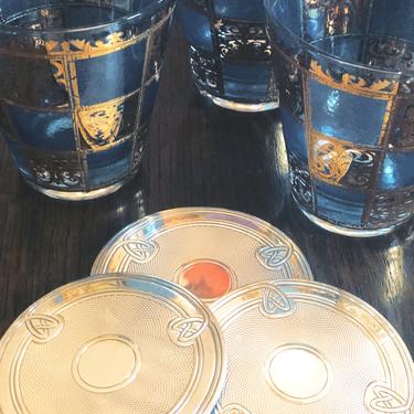 Christofle silver coasters, set of four