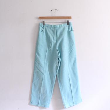 Aqua Raw Silk Femme Trousers 