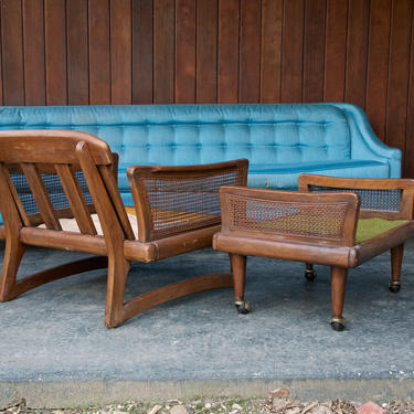 Vintage Mid-Century Adrian Pearsall style Chair and Ottoman 