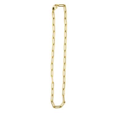 14k Gold Large Hollow Paperclip Chain