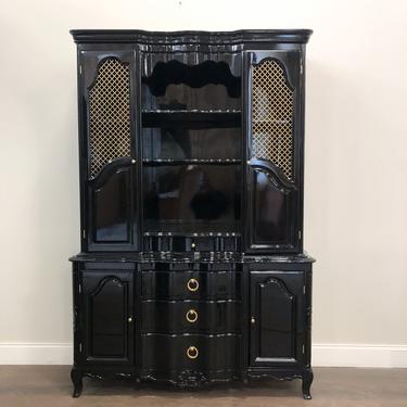 AVAILABLE: High Gloss Black Lacquer Hutch 