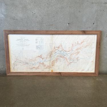 Map of Yosemite Valley In Handmade Frame
