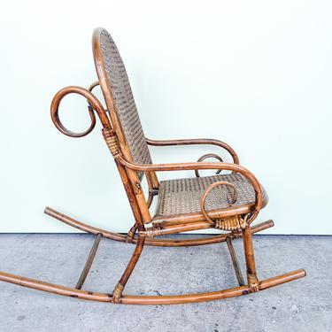 Rattan and Cane Child’s Rocking Chair