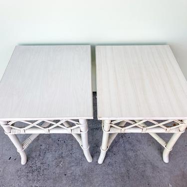 Pair of Ficks Reed End Tables