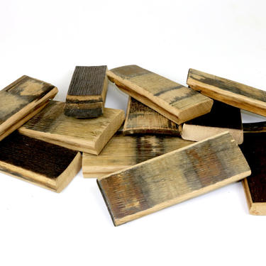 Bourbon Barrel Cut Offs - Scrap Wood - Craft Supplies - Grilling Smoking BBQ Wood 