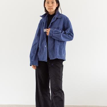 Vintage Blue Chore Jacket | Unisex Cotton Utility Work Coat | M | FJ032 