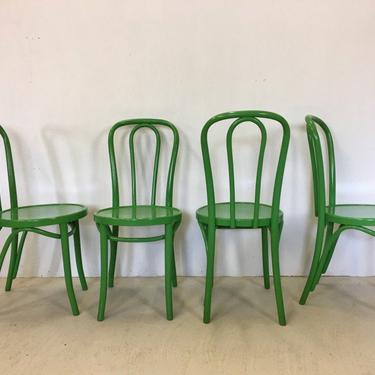 Set of Four Thonet-Style Bentwood Cafe Chairs 