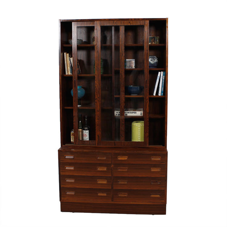 Danish Rosewood Bookcase / Display Cabinet by Hundevad, Denmark