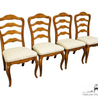 Set of 4 ETHAN ALLEN Country French Collection Ladderback Dining Side Chairs 26-6310 - 236 Finish 