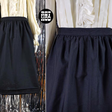 Perfect Basic Black Mid-Length Skirt, Vintage 70s Ship n Shore 