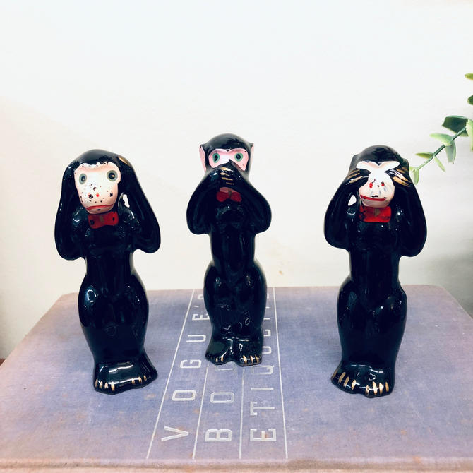 Wise Monkeys Figures See No Hear No Speak No Evil Figure Home Decor 
