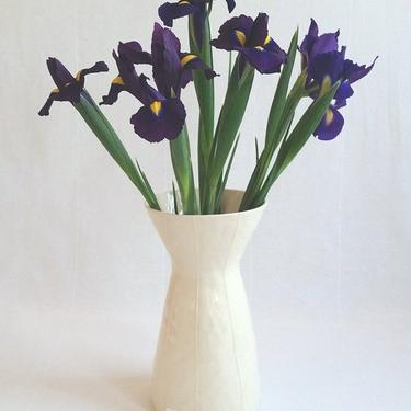 White ceramic vase, wedding gift idea 