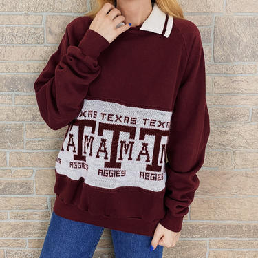 70's Texas A&amp;M University Aggies Pullover Sweatshirt 