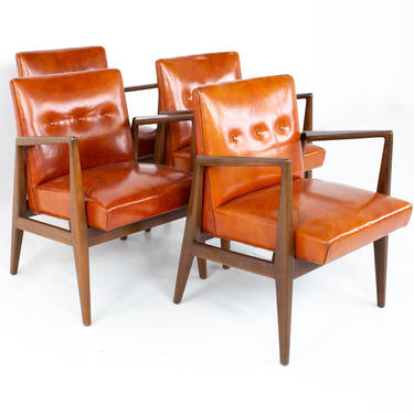 Jens Risom Mid Century Lounge Chairs - Set of 4 - mcm 