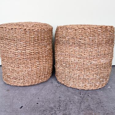 Pair of Seagrass Stools