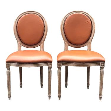 Louis XVI Style Side Chairs - a Pair 