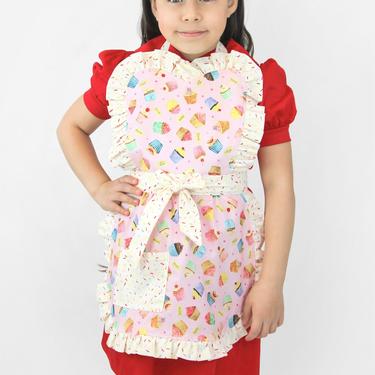 Little Girls Cupcake Sprinkles Apron One Size Fits Ages 2-10 