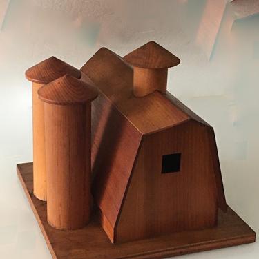 Gorgeous Vintage Art Object Mid Century Architect's Wood Model for Barn 1950&amp;quot;s 