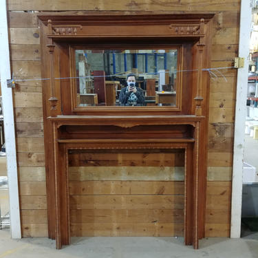 Fireplace Mantel with Mirror