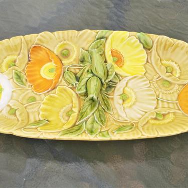 MCM Serving Tray, Relish Dish, Vintage, Fred Roberts Poppy, Home Decor 