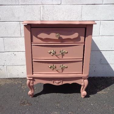 Nightstand Bedside Table French Provincial Bombe Bachelor Chest Neoclassical Bedroom Furniture Console Shabby Chic CUSTOM PAINT AVAIL 